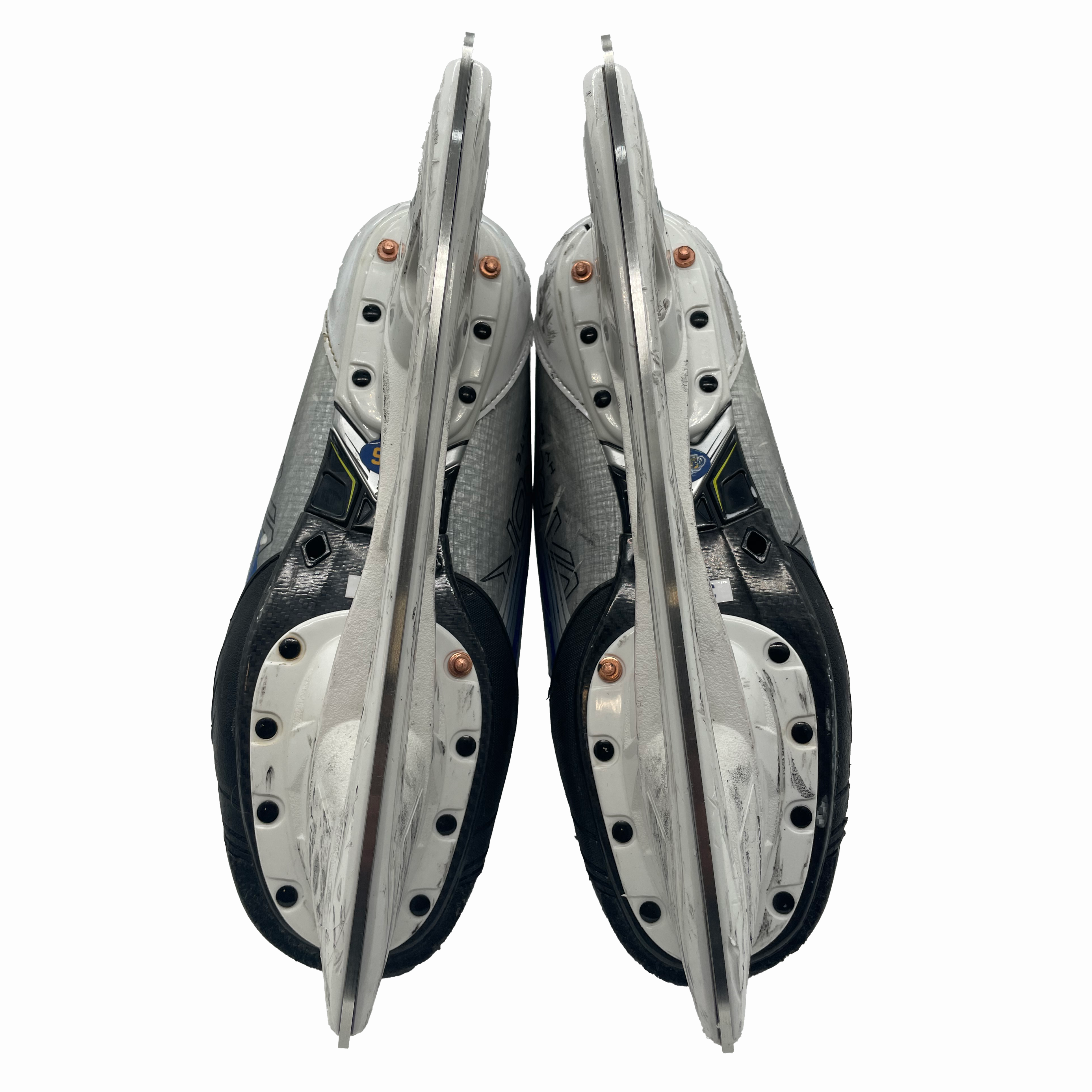 Bauer Vapor Hyperlite 2 - Patins de hockey Pro Stock d'occasion - Taille 9D (bleu)
